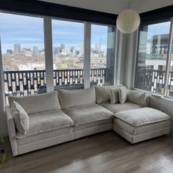 Cream/White Cloud Sectional