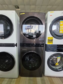 LG ThinQ Stacked Washer Dryer Unit