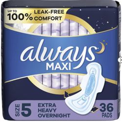 Always Maxi Pads, Size 5, New