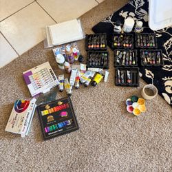 Art supplies and storage container