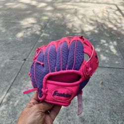 Baseball Mitts Blue And Pink 
