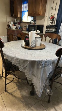 Mesa de vidrio redonda