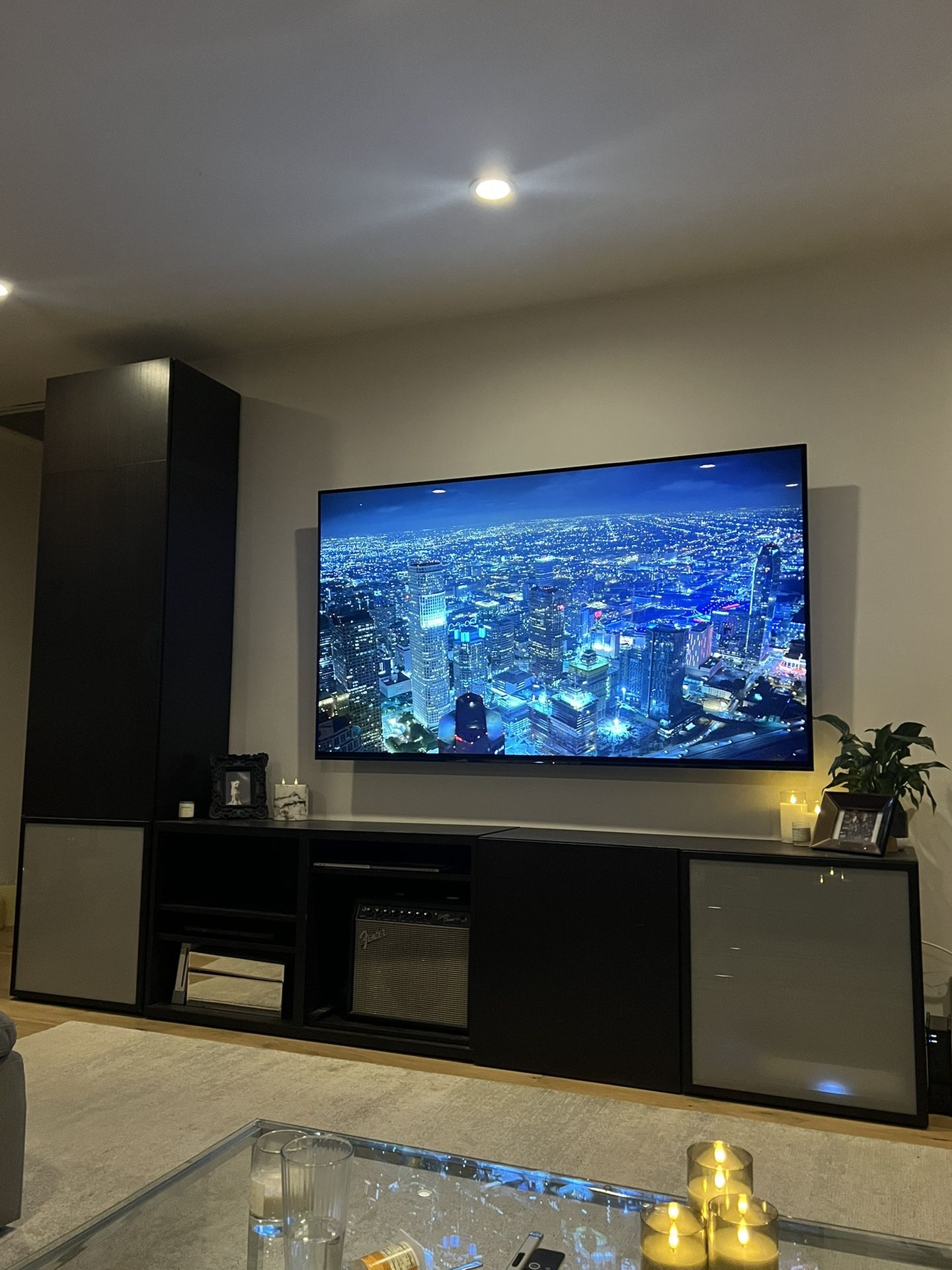Massive Entertainment Center With Storage Contemporary Modern Scandinavian Style