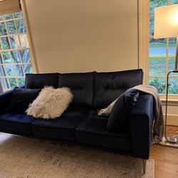 Blue Velvet Sofa
