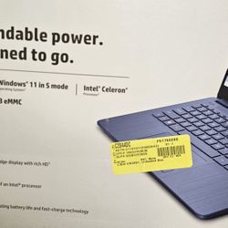 Hp 14in Laptop Windows 11 New