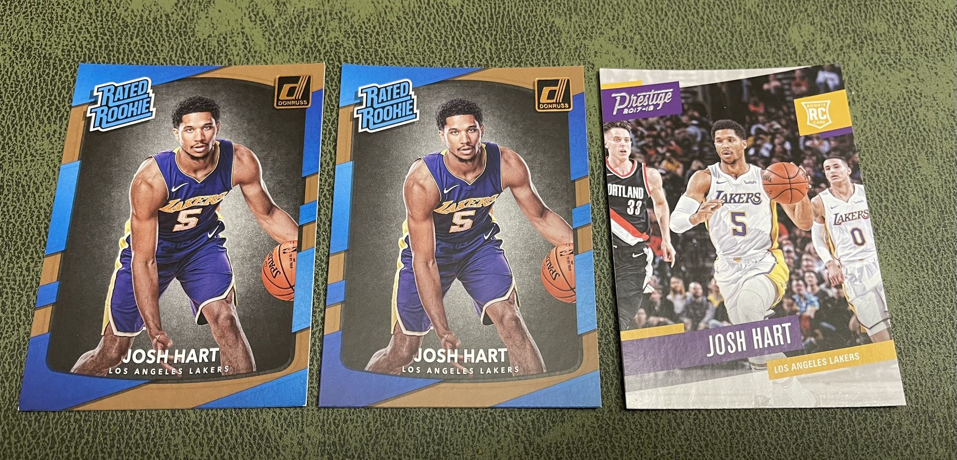 Lot of 3 Josh Hart NBA Rookie Cards