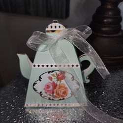 Teapot Party Favors .. Pink Teal & Floral 