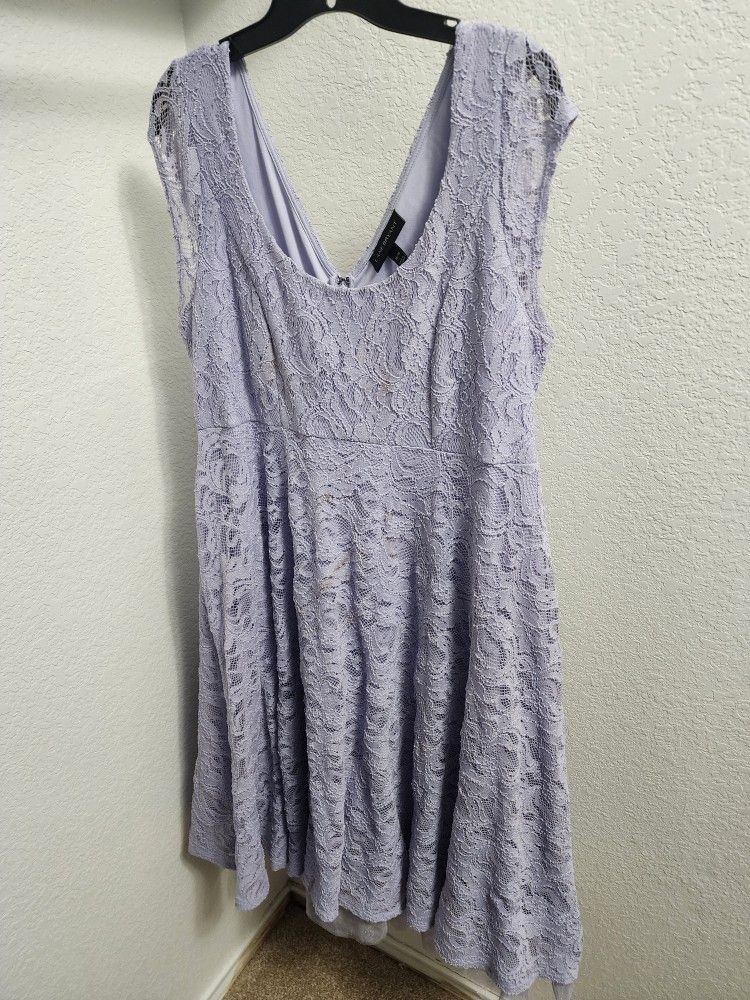 Lavender plus size dress