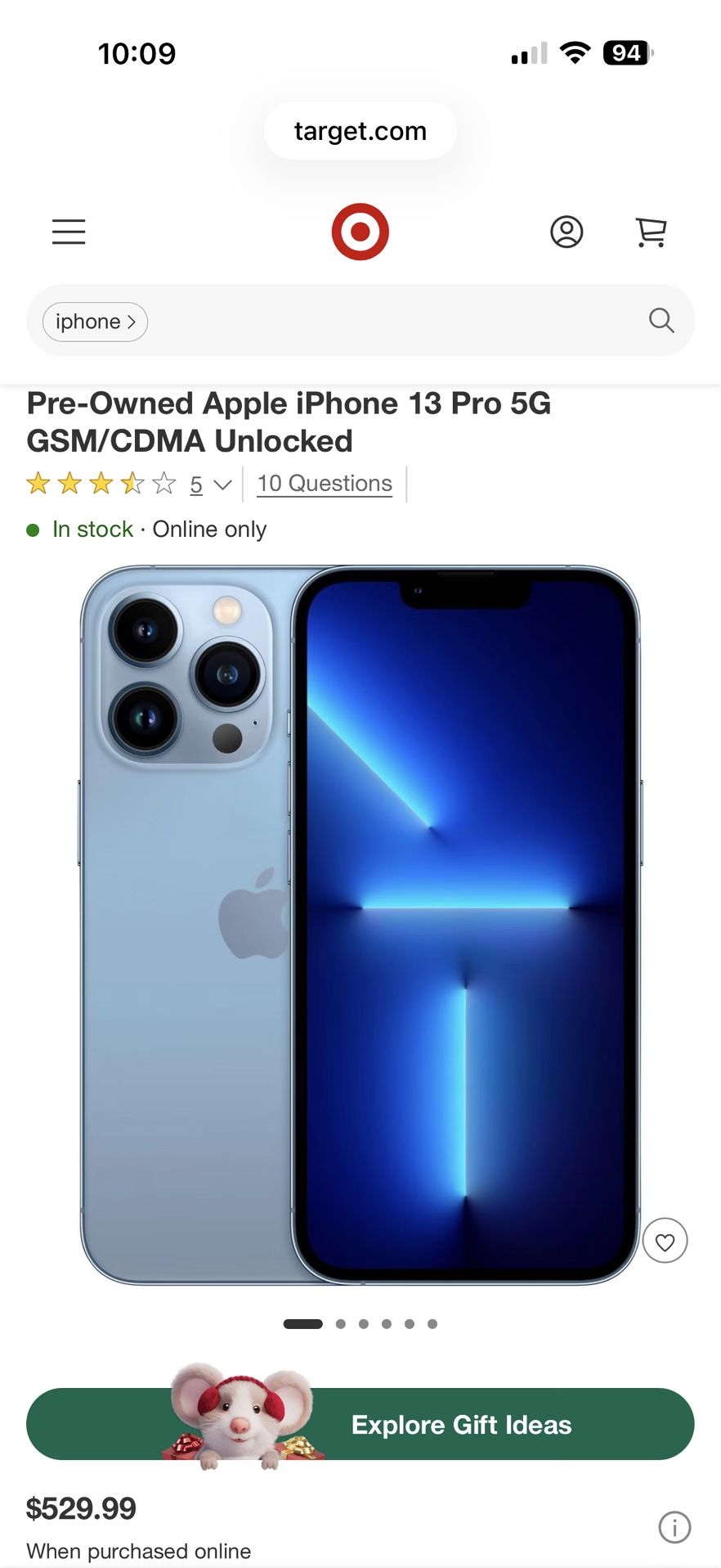 iPhone 13 pro Sierra Blue