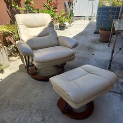 Recliner chair and footstool