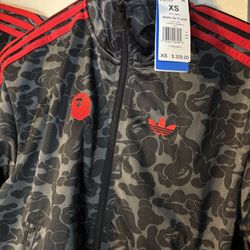 Bape X Adidas All Over Print SSTR Track Top 