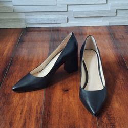 Marc Fisher Black Leather Heels Size 6