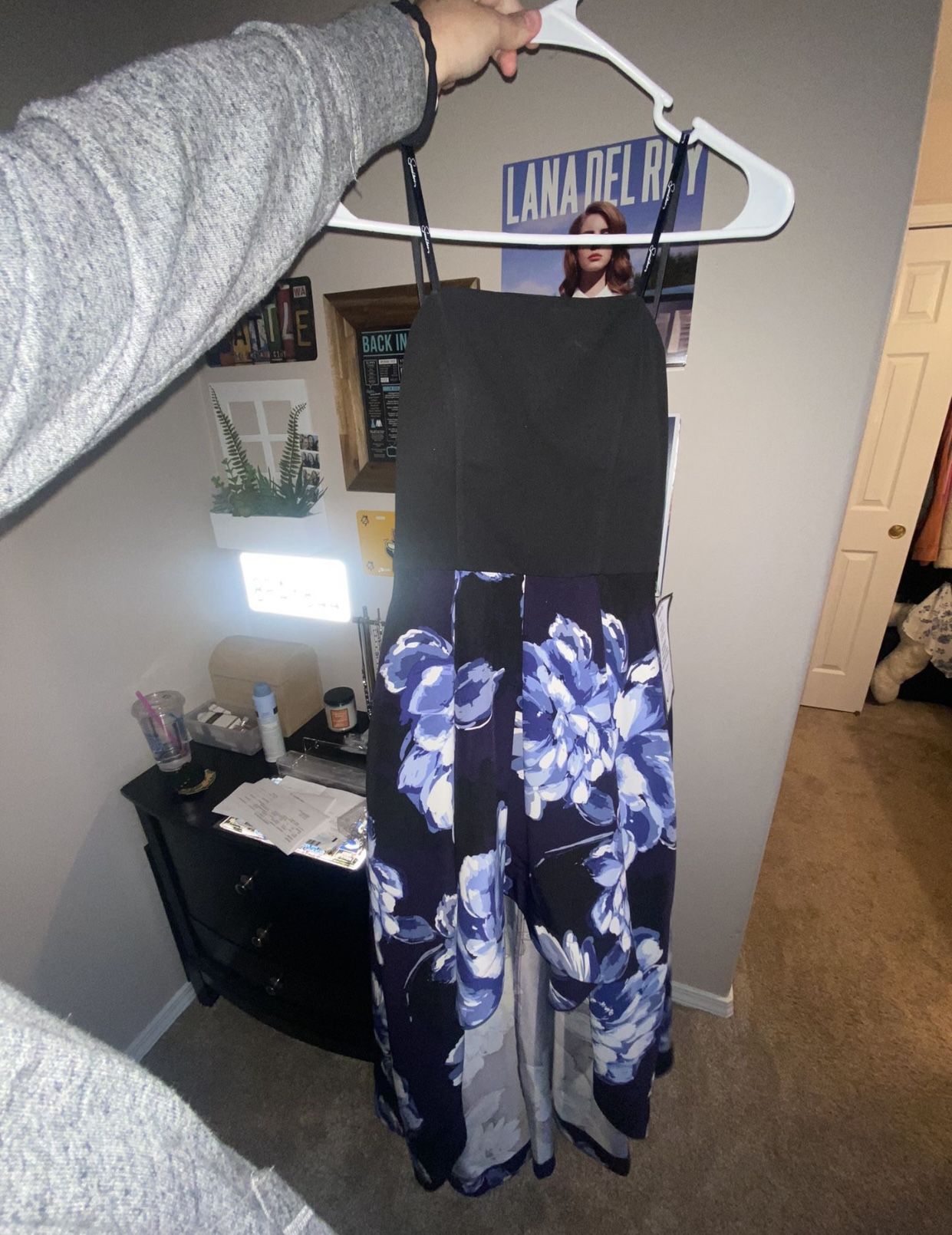 BLUE. FLOWER. BLACK. PROM. SNOWBALL. LONG. DIFFERENT LENGTH. WHITE. DRESS.