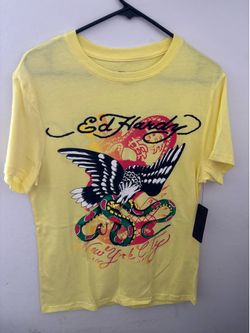 Men’s Ed hardy yellow shirt