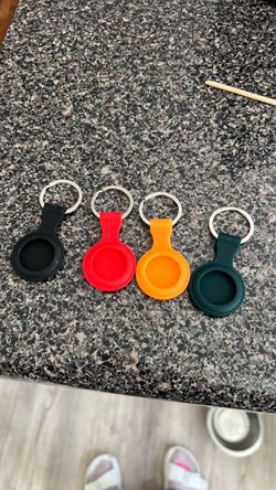 Apple tag key chain holders