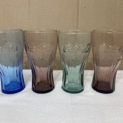 Mware Coca-Cola  Drinking   Glasses   Cup    Set Of  4