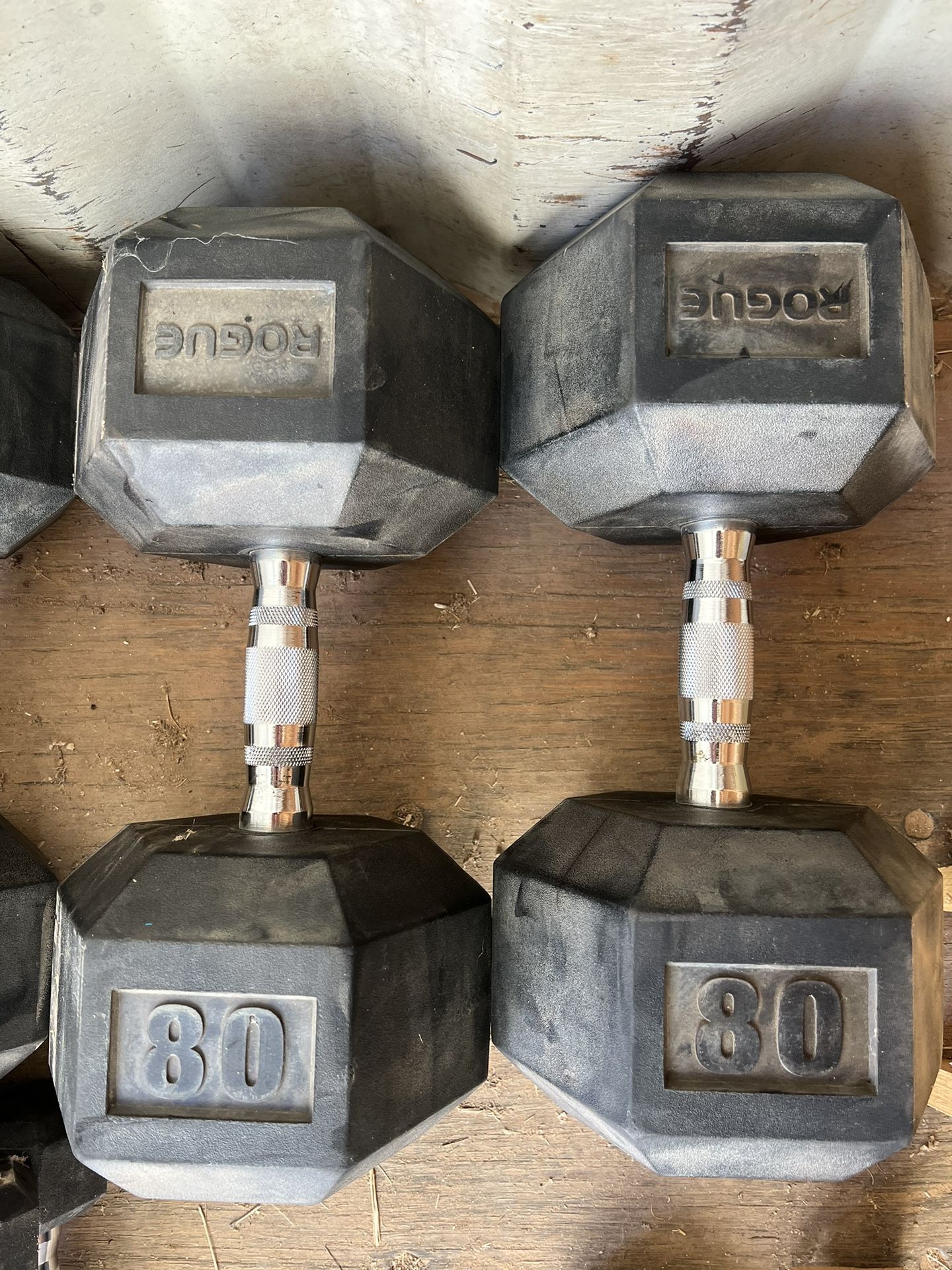 80lb Rogue Dumbbells 