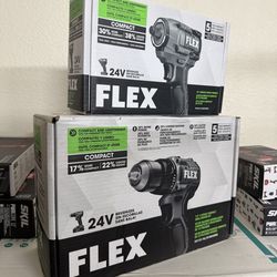 Flex 24v Compact Drill And Impact Wrench Charger, Battery & Bag