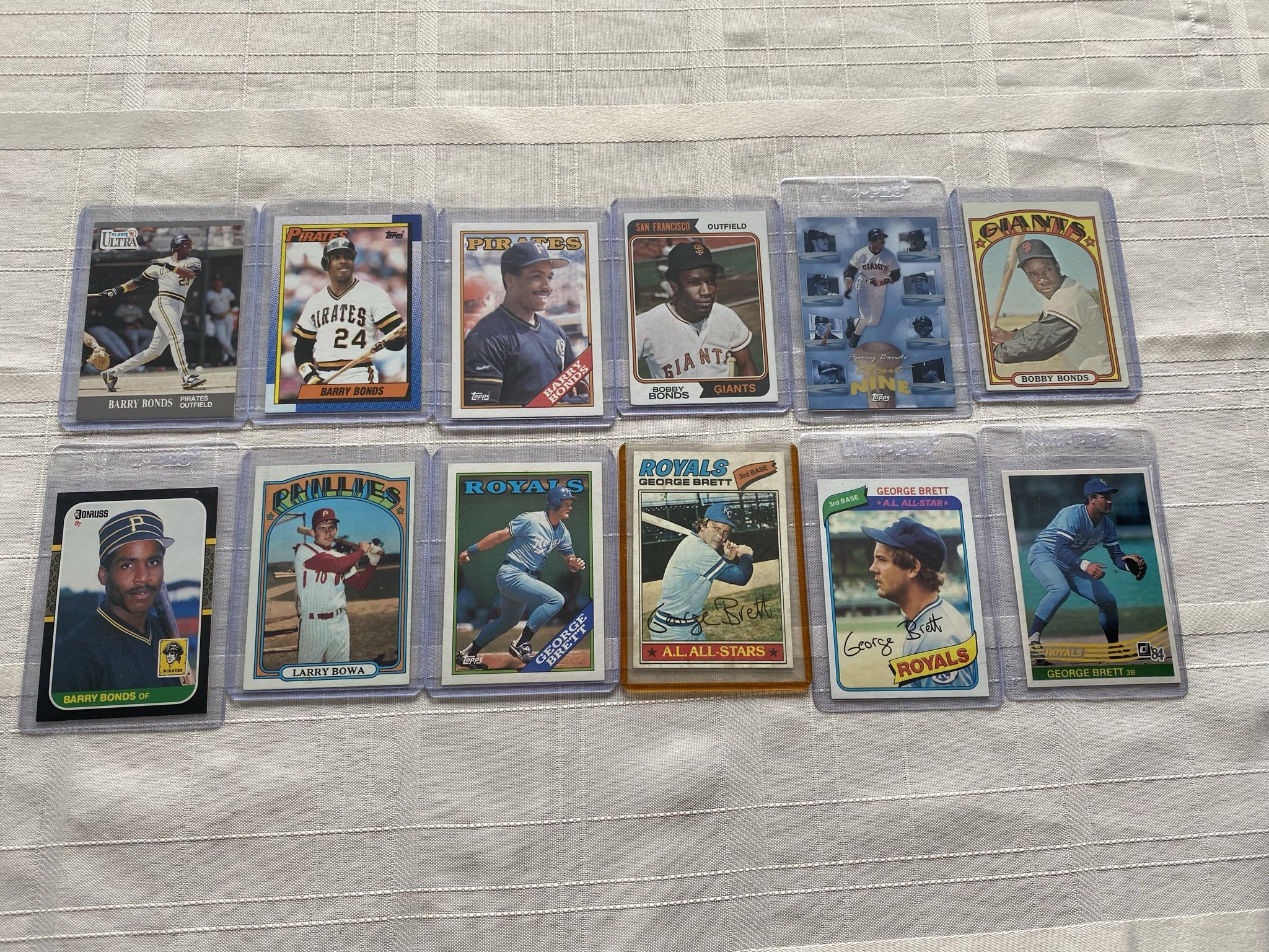 Barry Bonds, Bobby Bonds, Larry Bowa, George Brett Cards