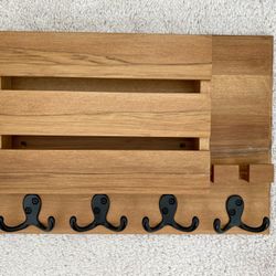 Entryway Wall Mounted Wood Organizer