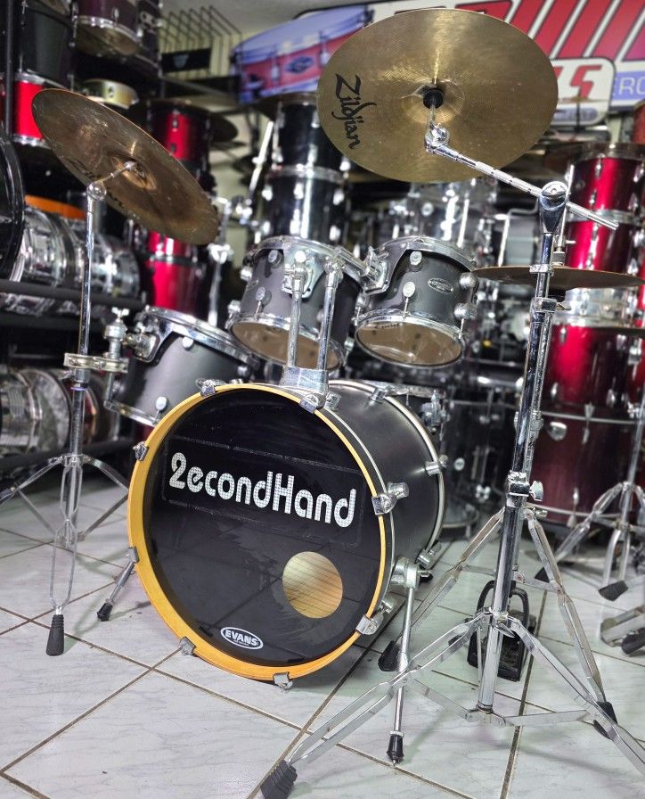 Pdp Complete Drum Set Flat Black !! $420 Or Best Offer !!