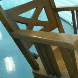 Antique Oak Rocking Chair 