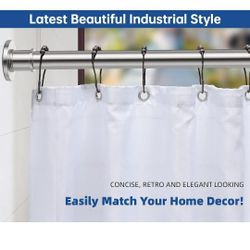 Shower Curtain Rod - Spring Tension Shower Rod 43-72", Polished Nickel

