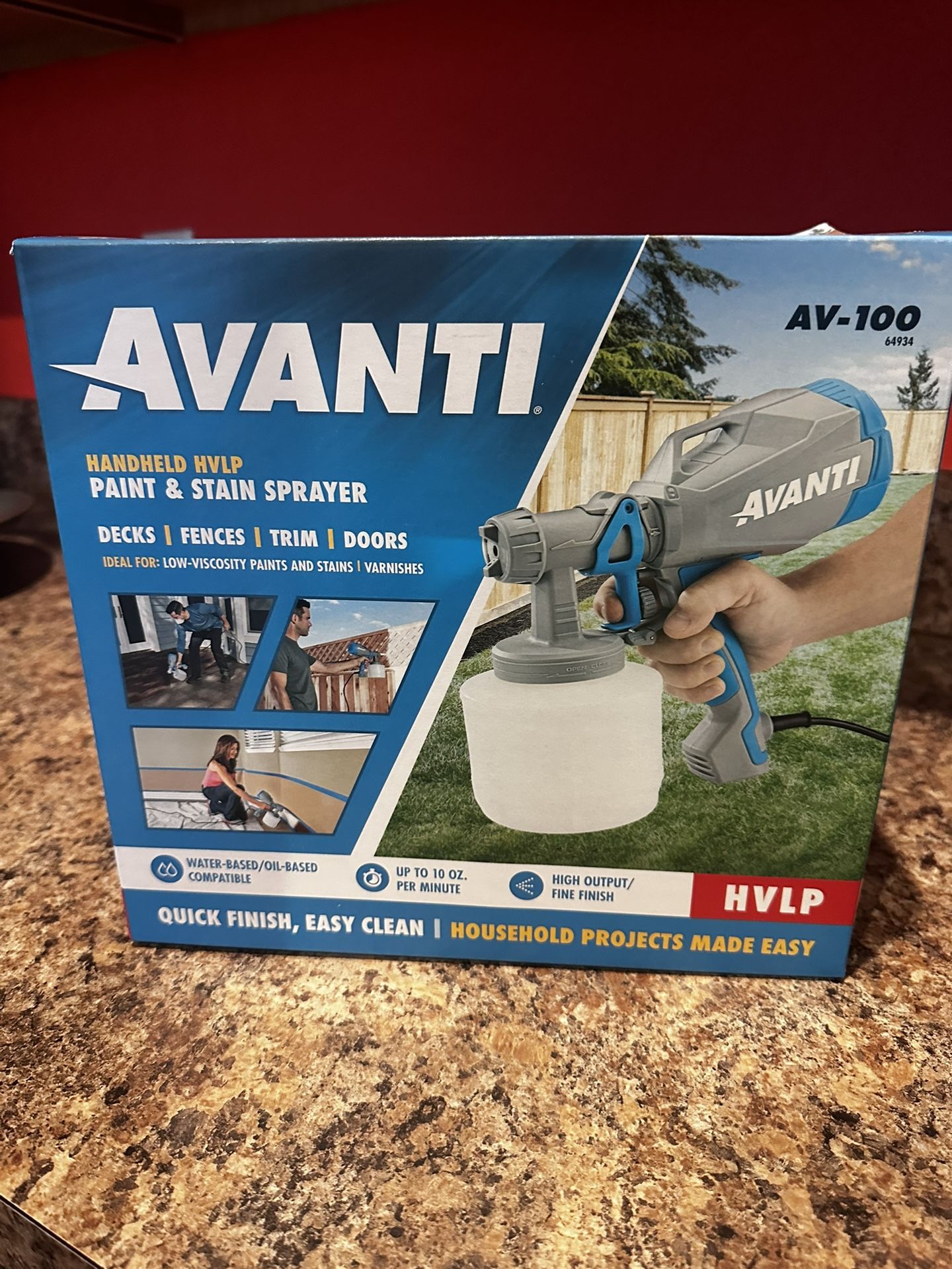 HANDHELD HVLP PAINT & STAIN SPRAYER never open . first come first serve. $69.99