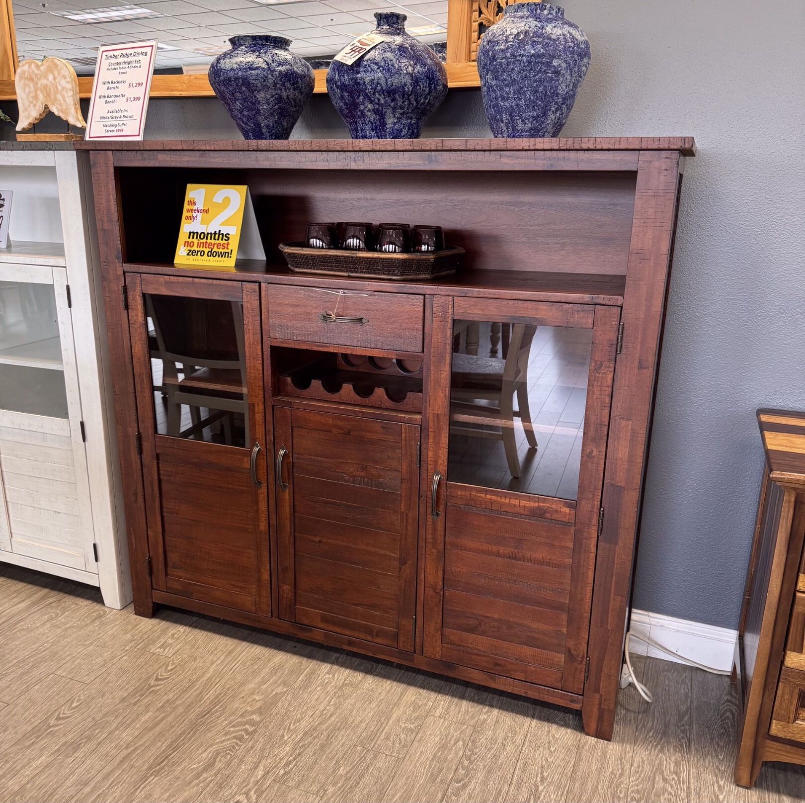 Floor Model Sale! Brown Solid Wood Buffet - Timber Ridge ,