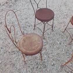 Chairs antique Soda shop Chairs 1920s to 1940s.