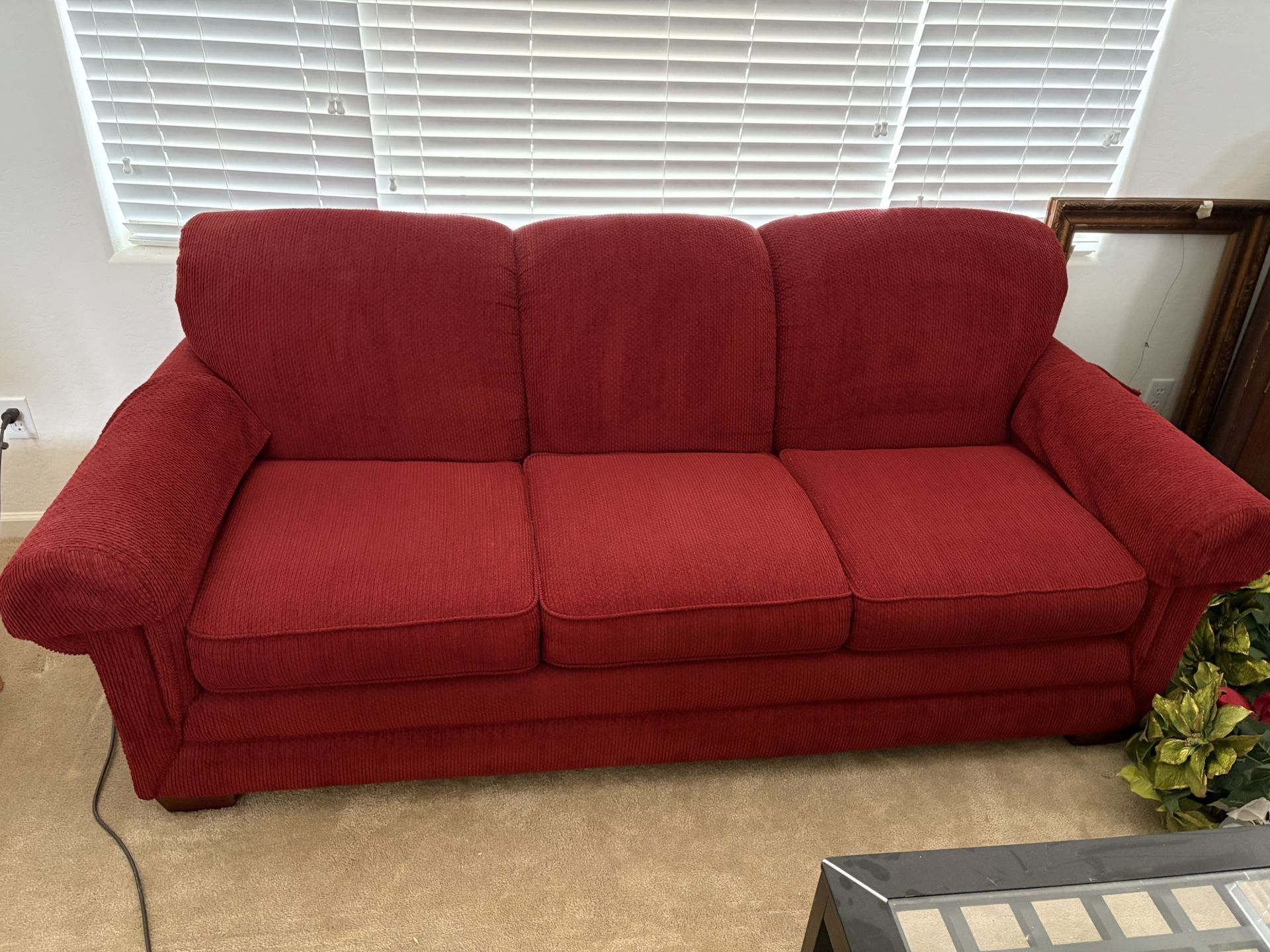 Red Lazy Boy Sofa Couch