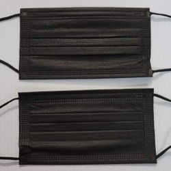 Face Mask Disposable All Black Color for adults 3 layers good quality, $20 for 5 boxes 250 pcs.