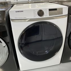 Samsung White 7.5 Cu. Ft. Smart Gas Dryer With Steam Sanitize+ 