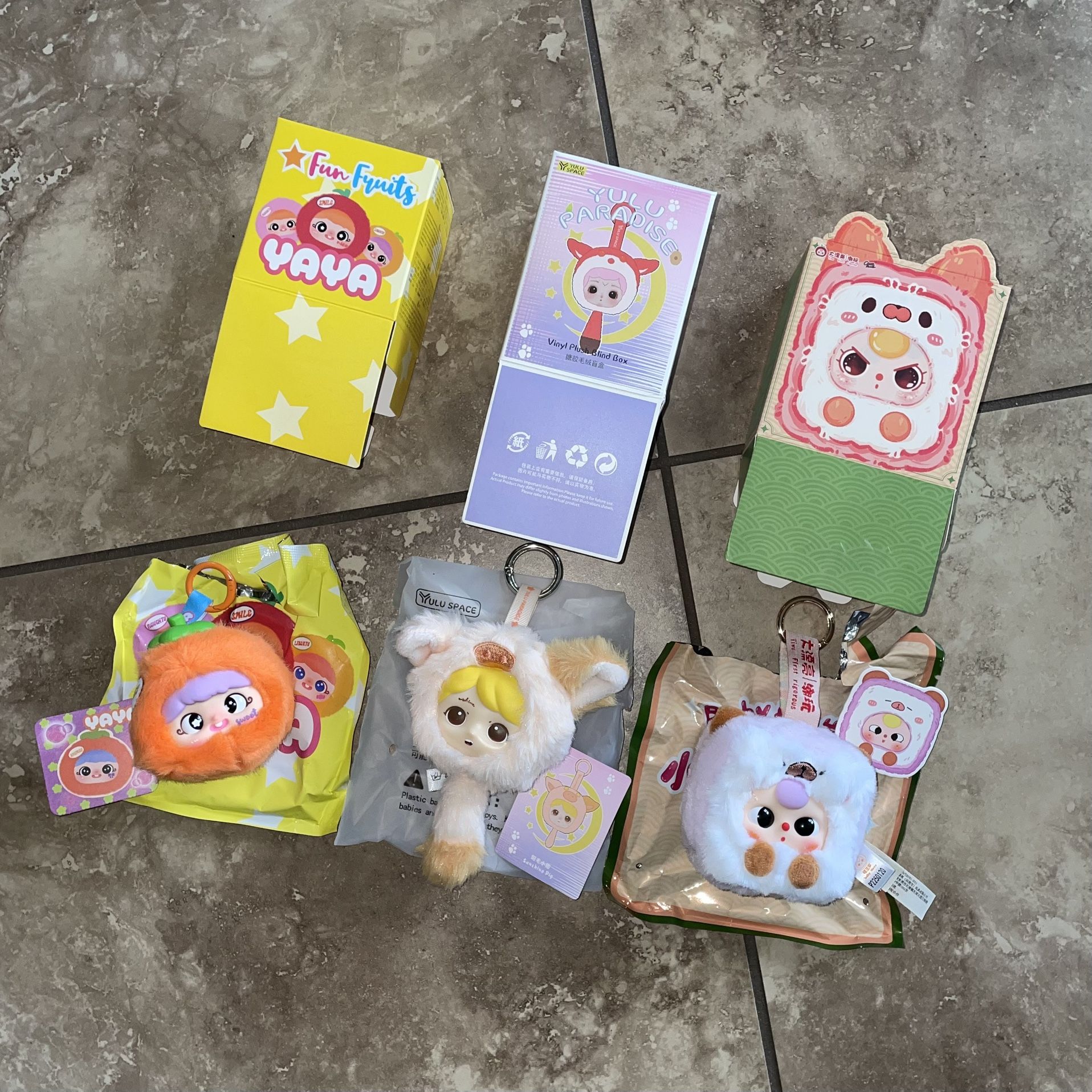 3 Confirmed Blind Box Plush Figures