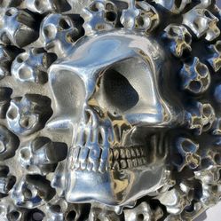 5 Hole  Custom Skull Motorcycle Derby Cover 