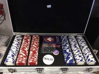 Poker chip set and case