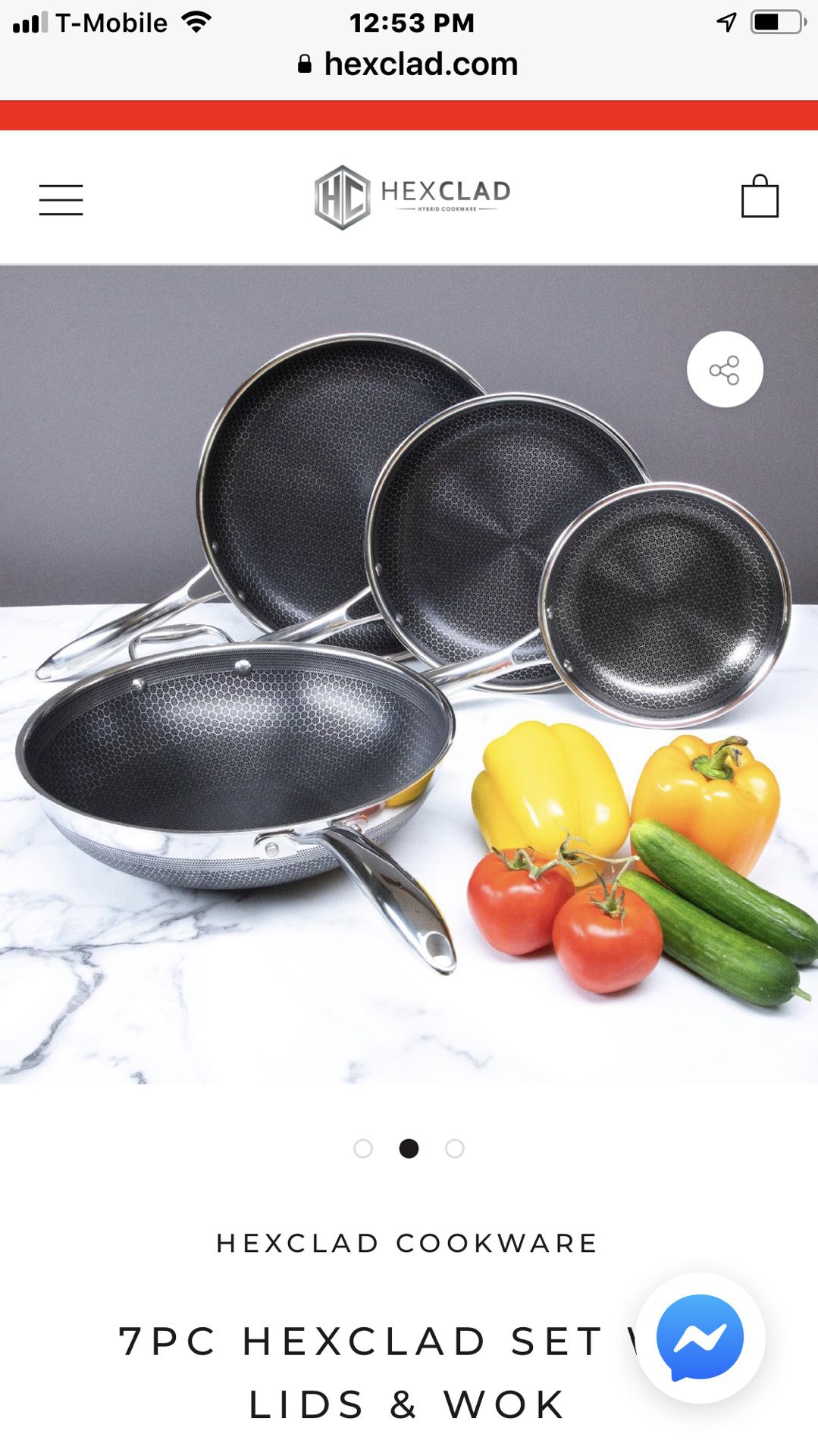 Hexclad Hybrid Cookware (Costco Special Event) 7 piece set for Sale in West  Windsor Township, NJ - OfferUp