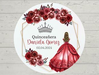 quinceañera custom stickers