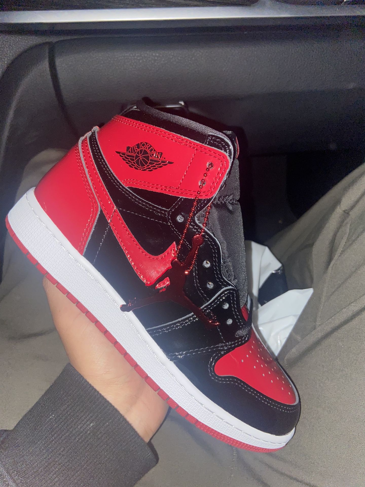 Jordan 1 High Patent Bred Size 5Y