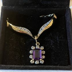 Necklace Purple Lilac Pendant