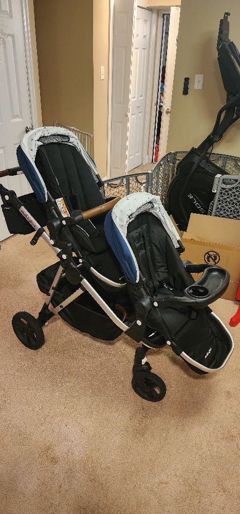 Mockingbird Single-to-double Stroller W/attachments