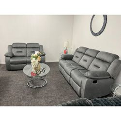 Living Room 2 Piece Reclining Manual Sofa And Loveseat Set  - Limited Time Offer 