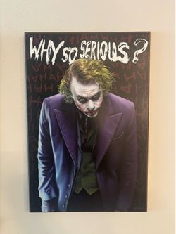 Joker wood wall art