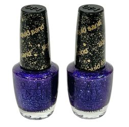 OPI Nail Lacquer Lot of 2 Liquid Sand Can't Let Go Purple Polish 0.5oz