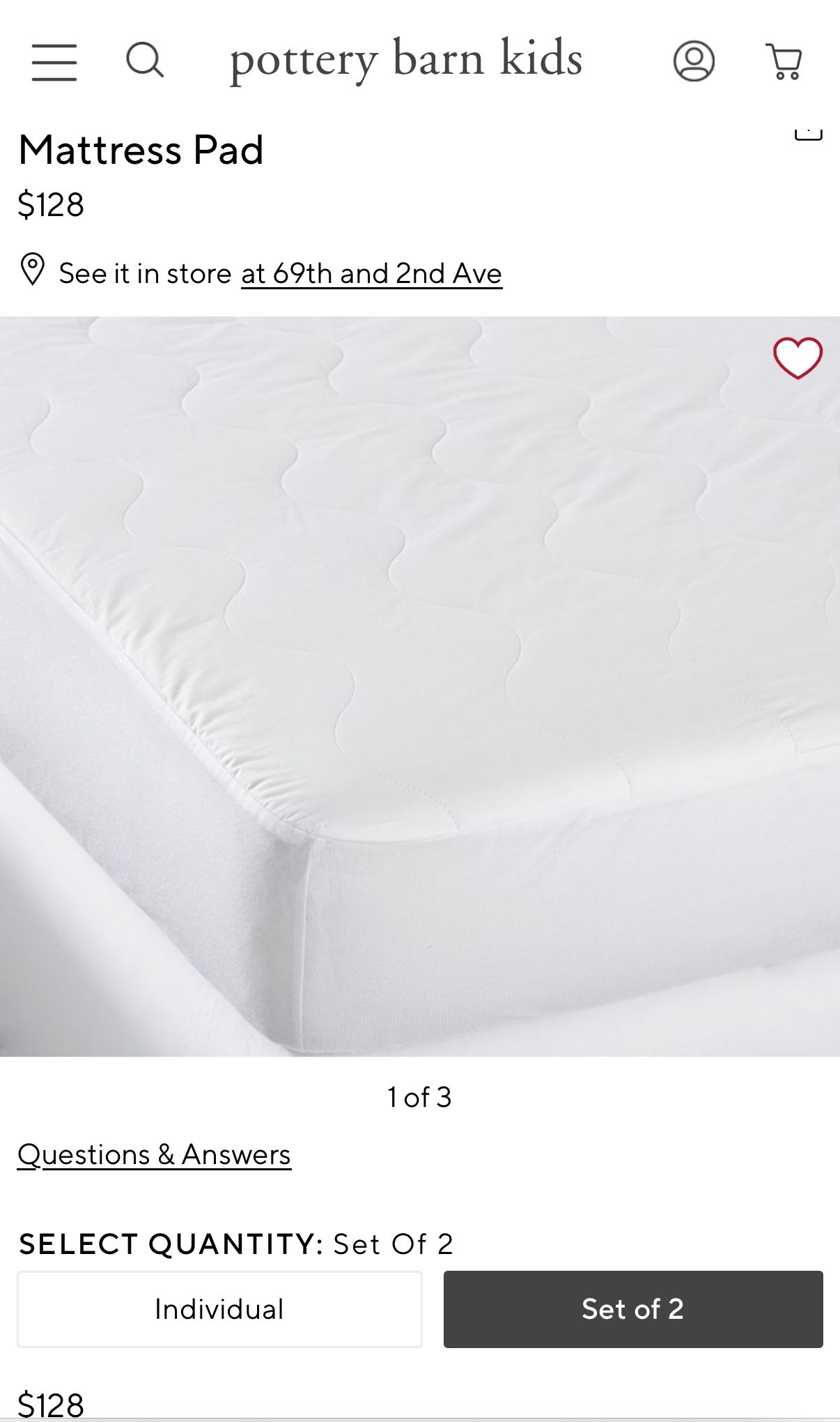 Two Pottery Barn Kids Crib Mattress Protector Covers - Waterproof