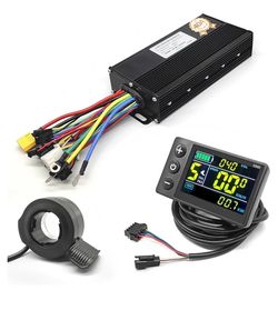 36V/52V 30A/40A Electric Bike Brushless Controller with Mini S866 LCD Screen for Electric Bike Scooter, Mountain Bike Parts
