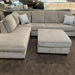2 Piece Sectional With Ottoman By Ashley 