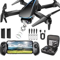 Brand new Drone with Camera - Drones for Adults, with 2 Batteries, Carrying Case, Propellers, 1080P HD Foldable Drone with Stable Hover, Trajectory Fl