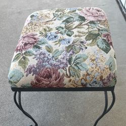 Vintage Needlepoint Footstool