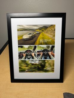 Porsche vs Mercedes Magazine Page - Framed